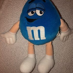 Blue M&M Stuffed character. Good condition.